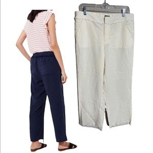 The loft lyocell and linen blend quite luxury preppy old‎ money cropped pant